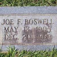 Joe F BOSWELL